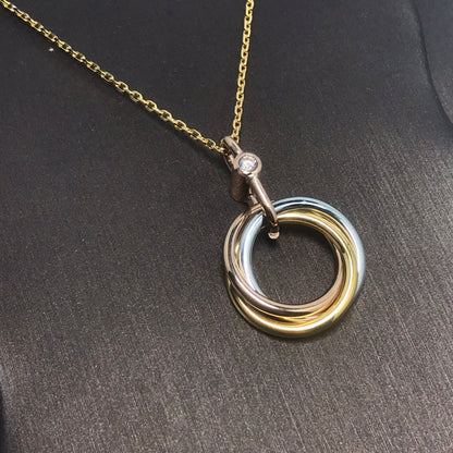[Royal Top]TRINITY SILVER GOLD PINK GOLD NECKLACE
