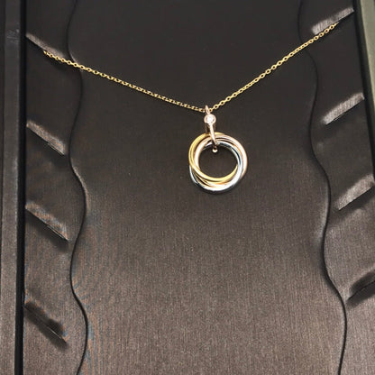 [Royal Top]TRINITY SILVER GOLD PINK GOLD NECKLACE