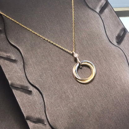 [Royal Top]TRINITY SILVER GOLD PINK GOLD NECKLACE