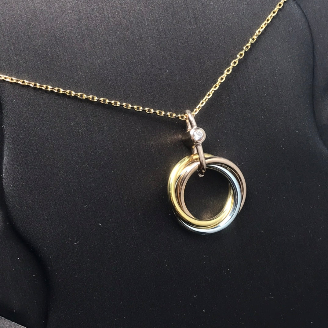 [Royal Top]TRINITY SILVER GOLD PINK GOLD NECKLACE