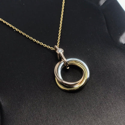[Royal Top]TRINITY SILVER GOLD PINK GOLD NECKLACE