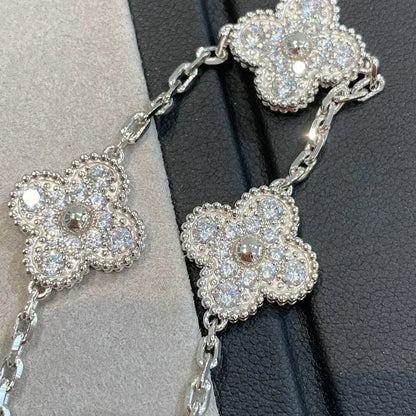 [Royal Top] CLOVER 5 MOTIF FULL DIAMOND BRACELET COLLECTION