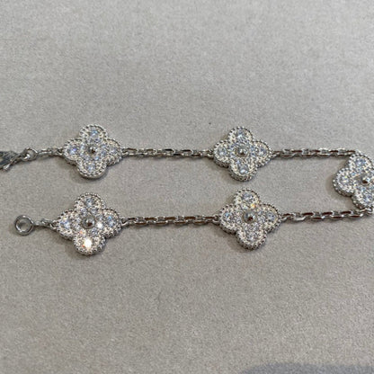 [Royal Top] CLOVER 5 MOTIF FULL DIAMOND BRACELET COLLECTION