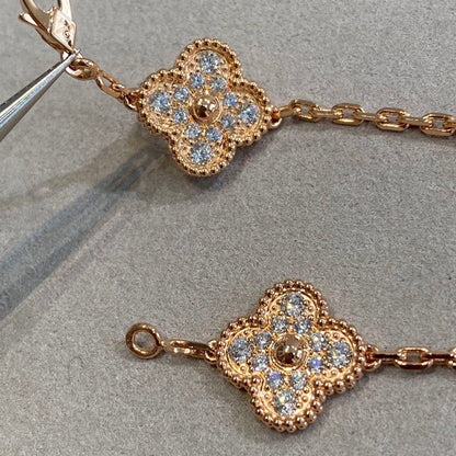 [Royal Top] CLOVER 5 MOTIF FULL DIAMOND BRACELET COLLECTION