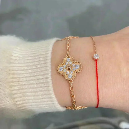 [Royal Top] CLOVER 5 MOTIF FULL DIAMOND BRACELET COLLECTION