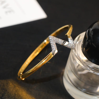 [Royal Top]VOLTE UPSITE DOWN GOLD DIAMOND BRACELET