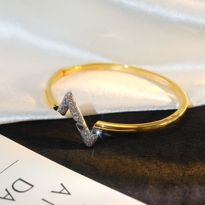 [Royal Top]VOLTE UPSITE DOWN GOLD DIAMOND BRACELET