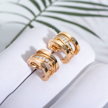 [Royal Top]ZERO 1 PINK GOLD DIAMONDS EARRINGS