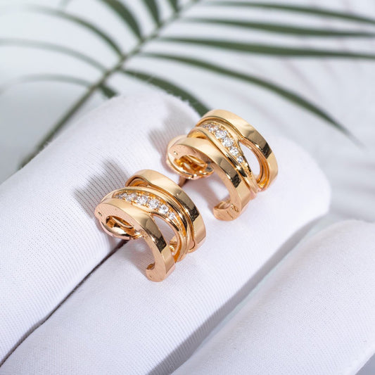 [Royal Top]ZERO 1 PINK GOLD DIAMONDS EARRINGS