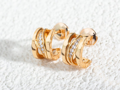 [Royal Top]ZERO 1 PINK GOLD DIAMONDS EARRINGS