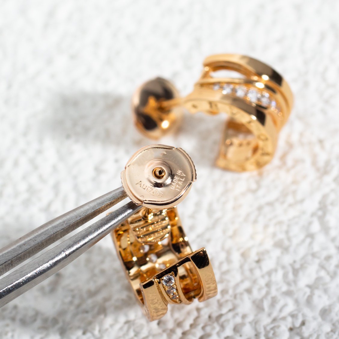 [Royal Top]ZERO 1 PINK GOLD DIAMONDS EARRINGS