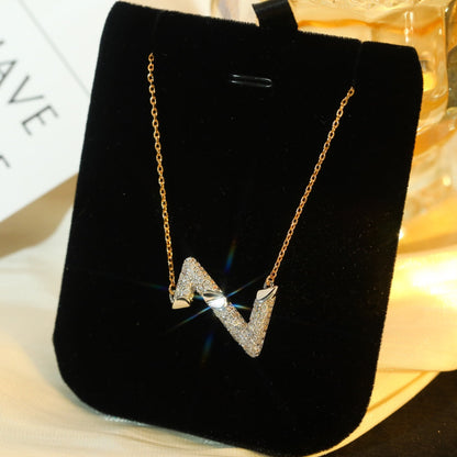 [Royal Top]VOLT SILVER DIAMOND PEDANT NECKLACE
