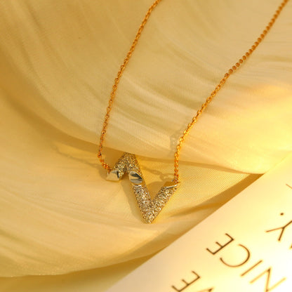 [Royal Top]VOLT SILVER DIAMOND PEDANT NECKLACE
