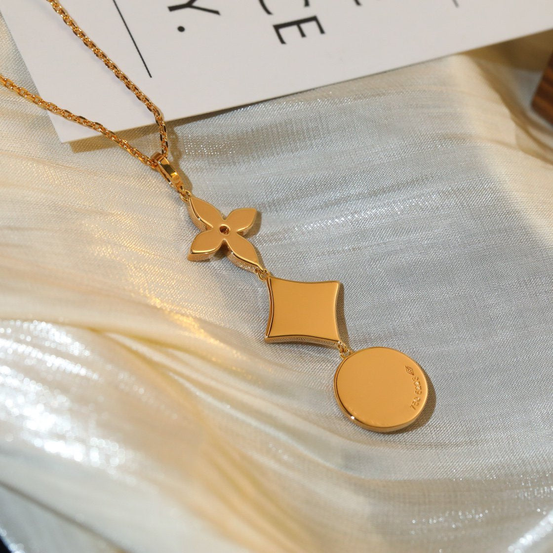 [Royal Top]STAR AND SUN DIAMOND PINK GOLD NECKLACE