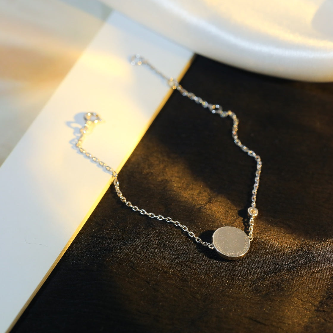 [Royal Top]SUN MOTIF PINK MOP SILVER BRACELET