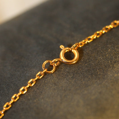 [Royal Top]SUN PEDANT PINK GOLD 1 DIAMOND NECKLACE