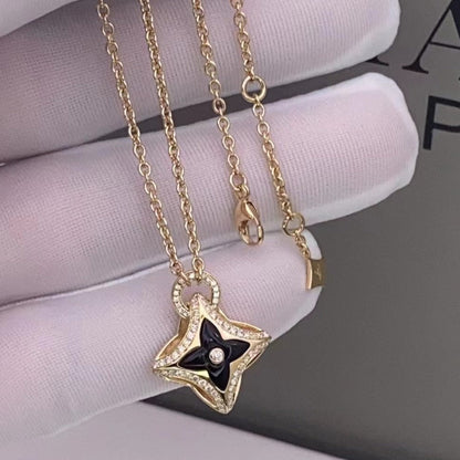 [Royal Top]STAR PEDANT PINK GOLD DIAMOND NECKLACE