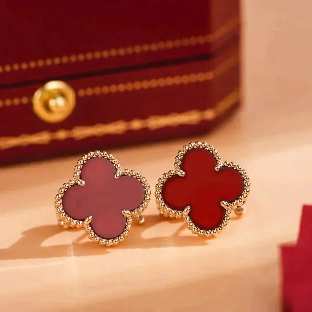 [Royal Top]CLOVER MEDIUM 1 MOTIFS CARNELIAN  EARRINGS