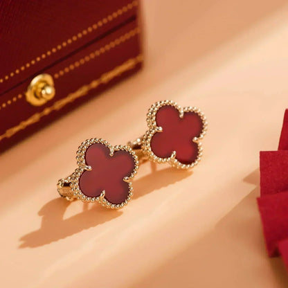 [Royal Top]CLOVER MEDIUM 1 MOTIFS CARNELIAN  EARRINGS