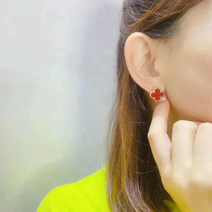 [Royal Top]CLOVER MEDIUM 1 MOTIFS CARNELIAN  EARRINGS