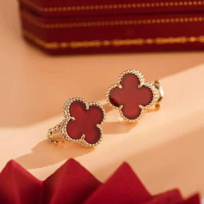 [Royal Top]CLOVER MEDIUM 1 MOTIFS CARNELIAN  EARRINGS