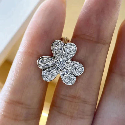 [Royal Top]CLOVER COMOS DIAMOND EARRINGS SILVER