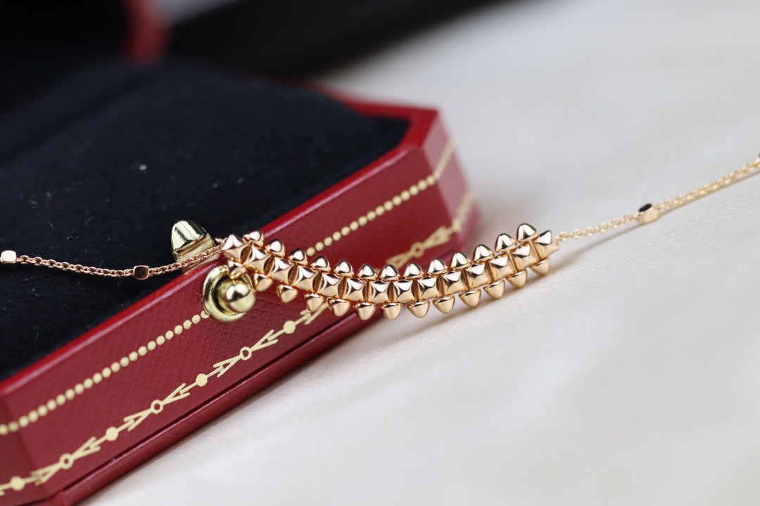[Royal Top]CLASH PINK GOLD NECKLACE