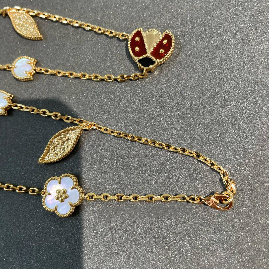 [Royal Top]LUCKY SPRING 15 MOTIFS GOLD NECKLACE
