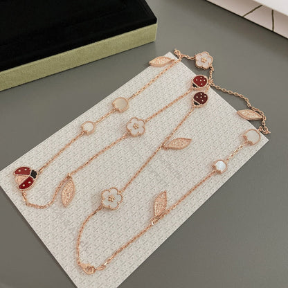 [Royal Top]LUCKY SPRING 15 MOTIFS ROSE GOLD NECKLACE