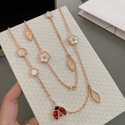 [Royal Top]LUCKY SPRING 15 MOTIFS ROSE GOLD NECKLACE