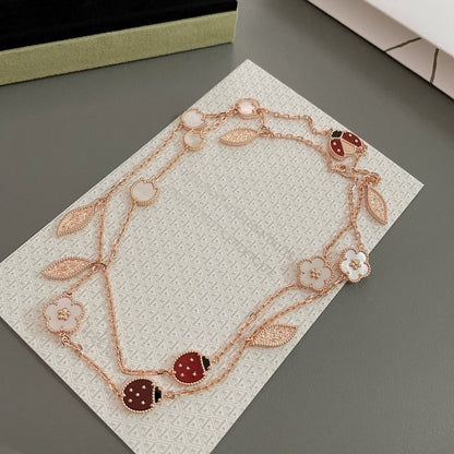 [Royal Top]LUCKY SPRING 15 MOTIFS ROSE GOLD NECKLACE