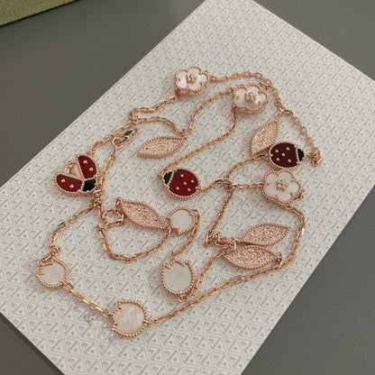 [Royal Top]LUCKY SPRING 15 MOTIFS ROSE GOLD NECKLACE
