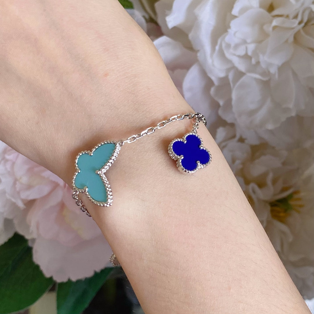 [Royal Top]LUCKY SPRING SILVER BRACELET 4 MOTIF