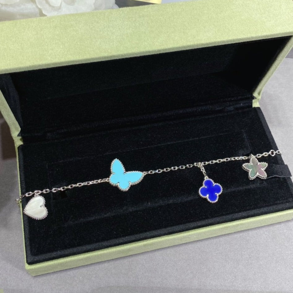 [Royal Top]LUCKY SPRING SILVER BRACELET 4 MOTIF