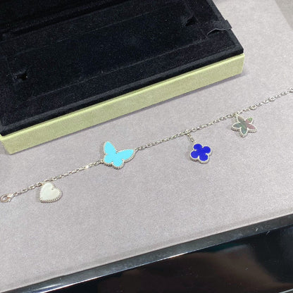 [Royal Top]LUCKY SPRING SILVER BRACELET 4 MOTIF