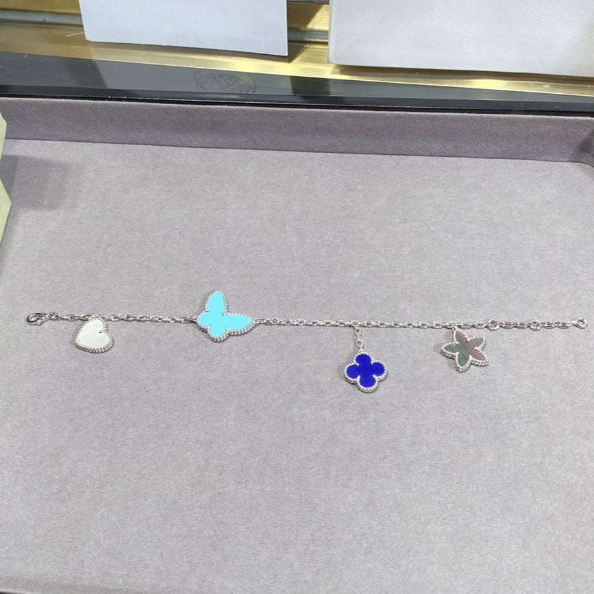 [Royal Top]LUCKY SPRING SILVER BRACELET 4 MOTIF