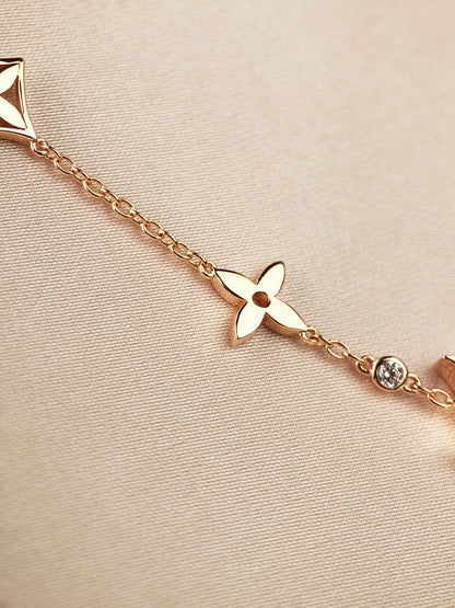 [Royal Top]STAR AND SUN 7 MOTIFS GOLD BRACELET