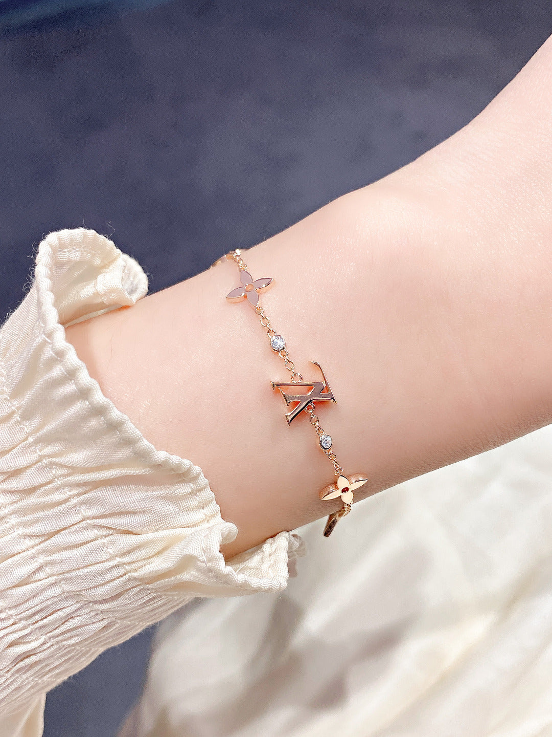 [Royal Top]STAR AND SUN 7 MOTIFS GOLD BRACELET