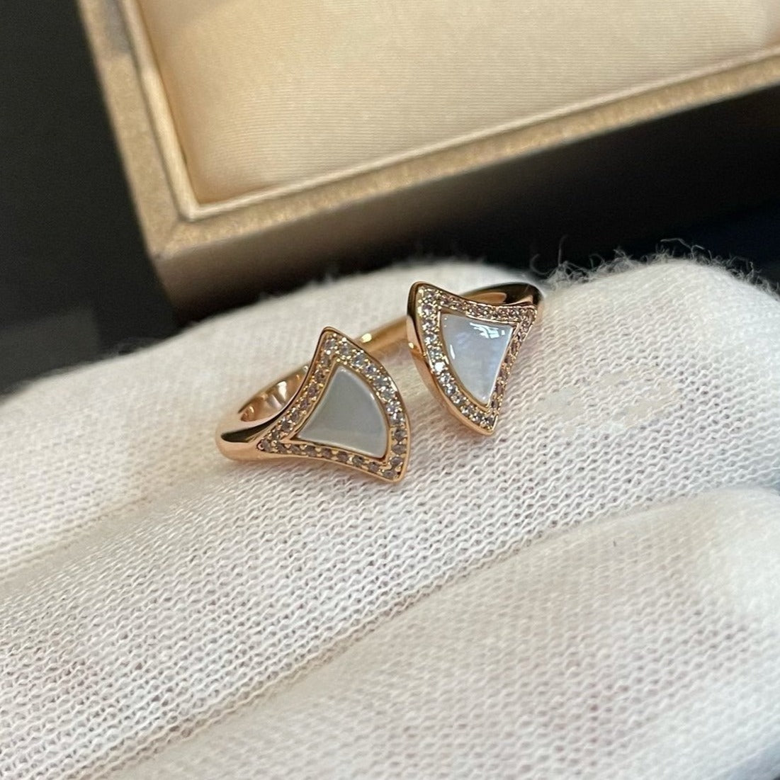 [Royal Top]DREAM MOP DIAMOND OPEN RING