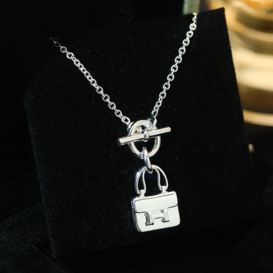[Royal Top]POP H PEDANT SILVER NECKLACE