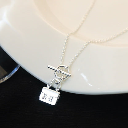[Royal Top]POP H PEDANT SILVER NECKLACE
