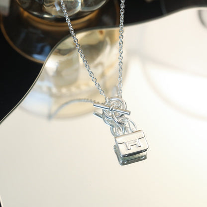 [Royal Top]POP H PEDANT SILVER NECKLACE