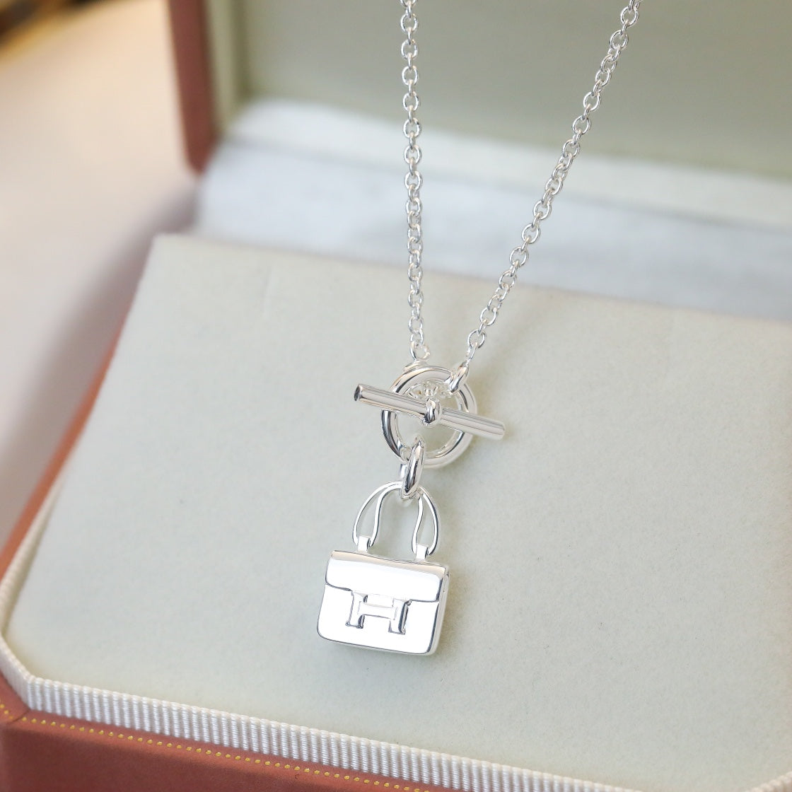 [Royal Top]POP H PEDANT SILVER NECKLACE