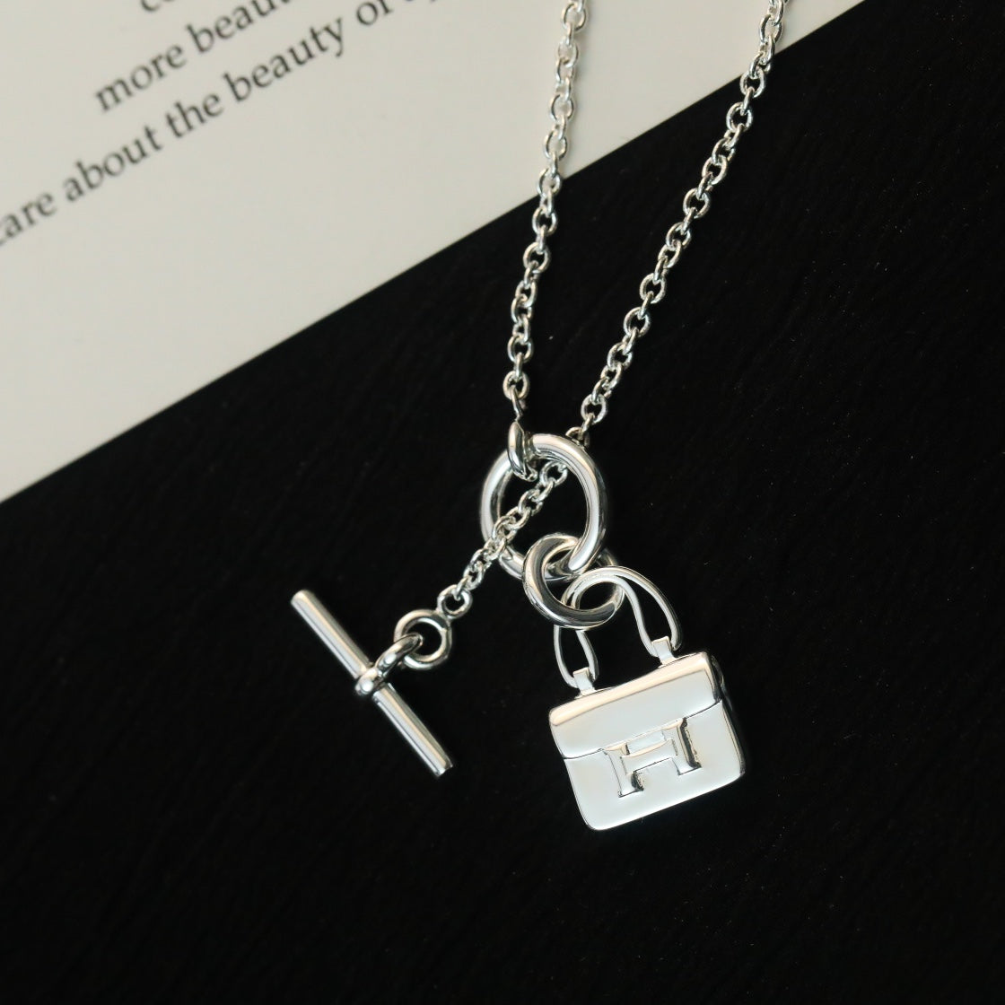 [Royal Top]POP H PEDANT SILVER NECKLACE