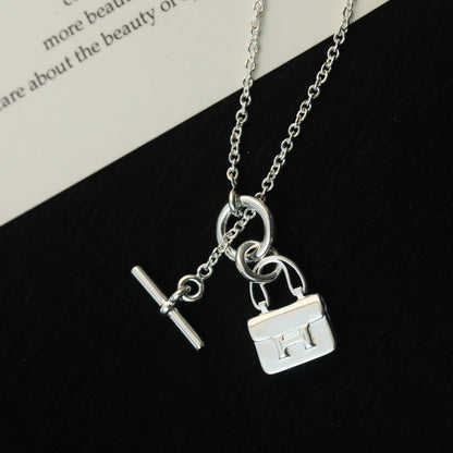 [Royal Top]POP H PEDANT SILVER NECKLACE