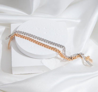 [Royal Top]KELLY CHAIN SILVER DIAMOND BRACELET