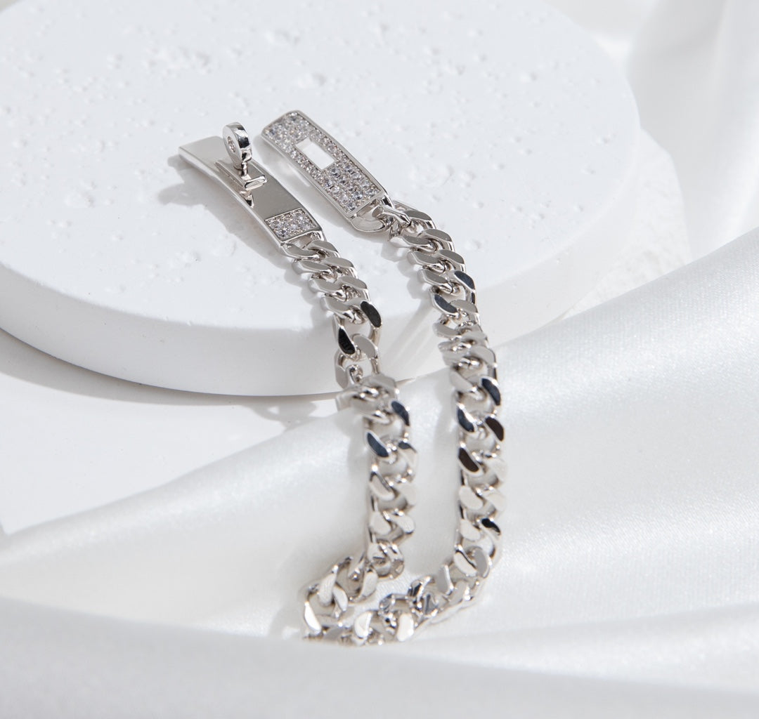 [Royal Top]KELLY CHAIN SILVER DIAMOND BRACELET
