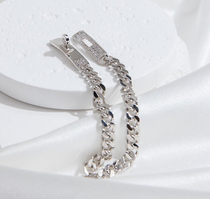 [Royal Top]KELLY CHAIN SILVER DIAMOND BRACELET