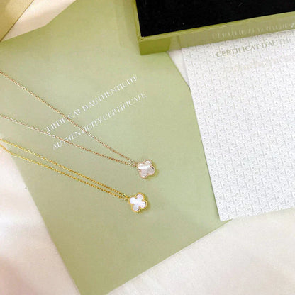 [Royal Top]CLOVER MINI 9.5MM WHITE MOTHER-OF-PEARL NECKLACE