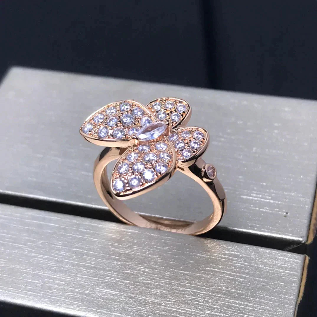 [Royal Top]BUTTERFLY PINK GOLD DIAMOND RING